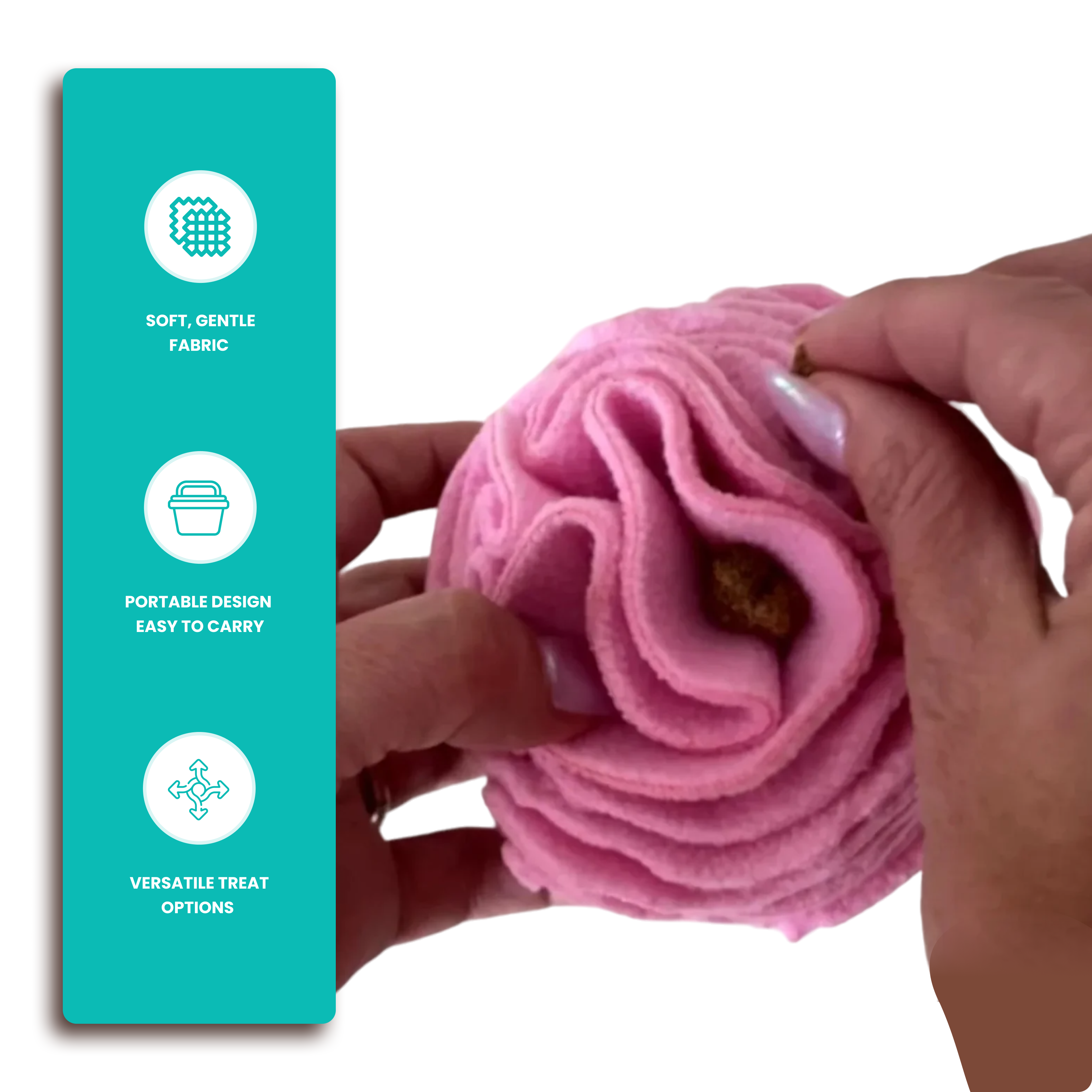 Snuffle Interactive Foraging Dog Puzzle Ball Toy for Puppy and Adult