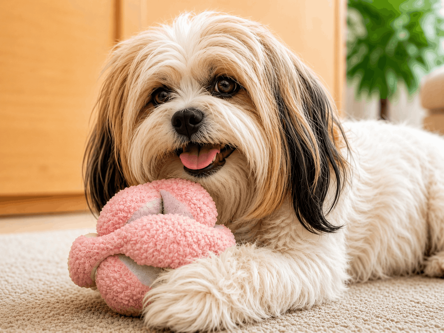 Pink Snuffle Knot dog toy