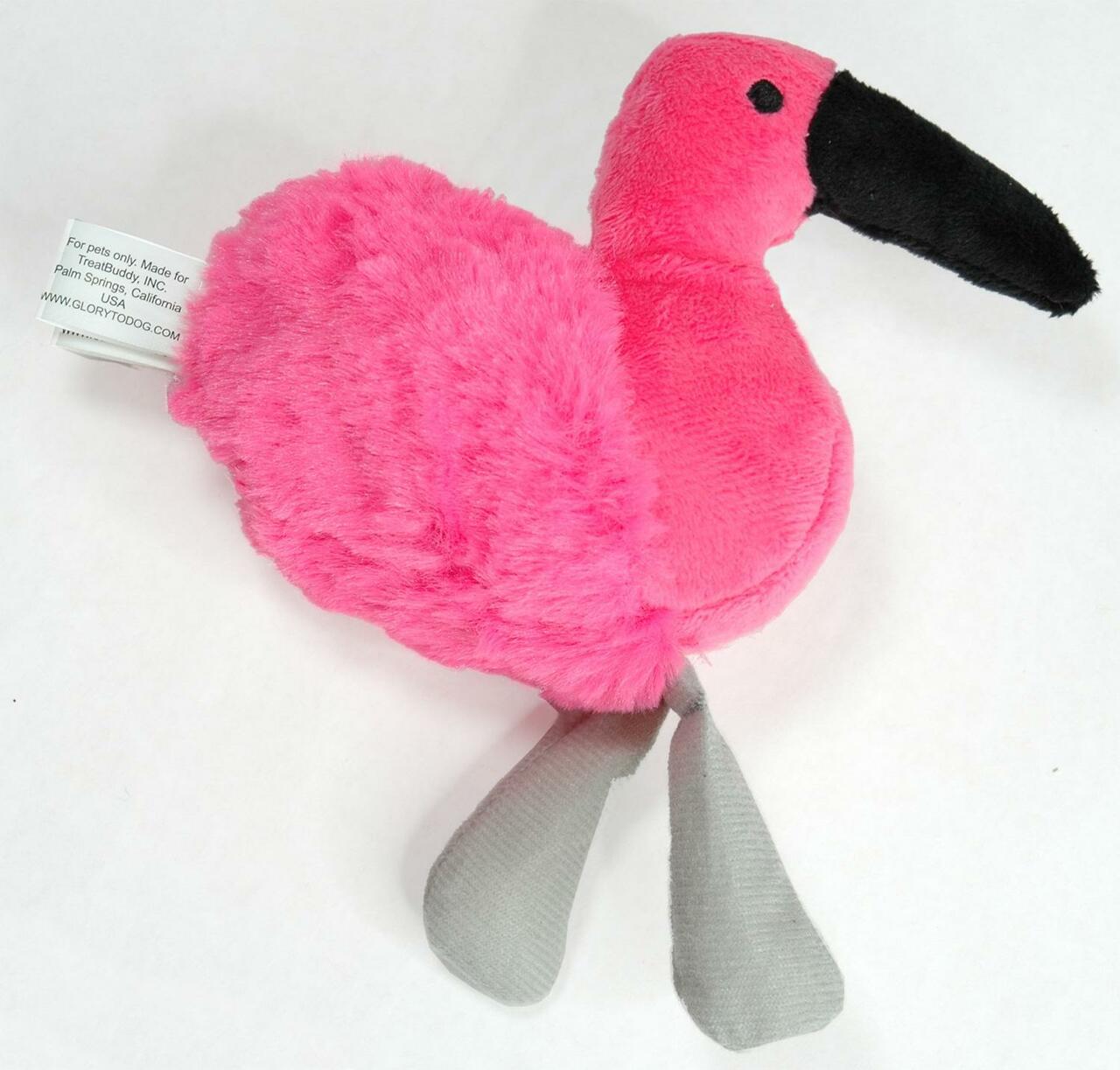 TinyToy Plush Flamingo Very Small Dog Toy