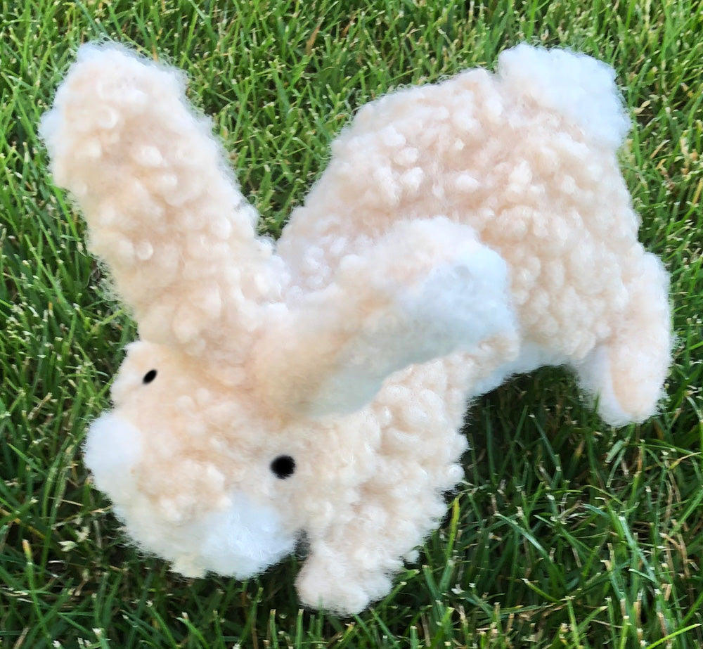Small Sherpa Plush Bunny Dog Toy