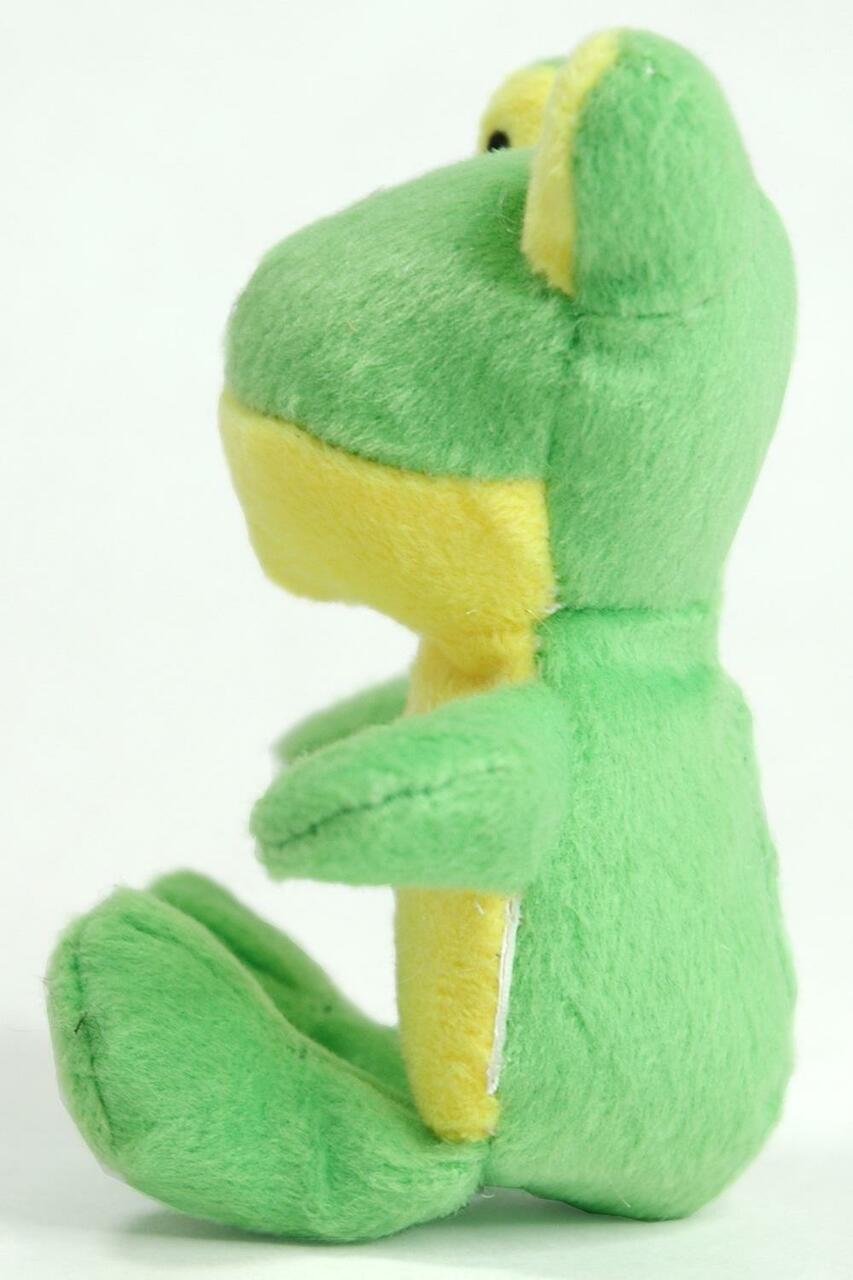 TinyToy Green Frog Plush Dog Toy for Small Dogs